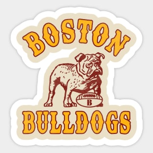 Defunct Boston Bulldogs Football Team Sticker